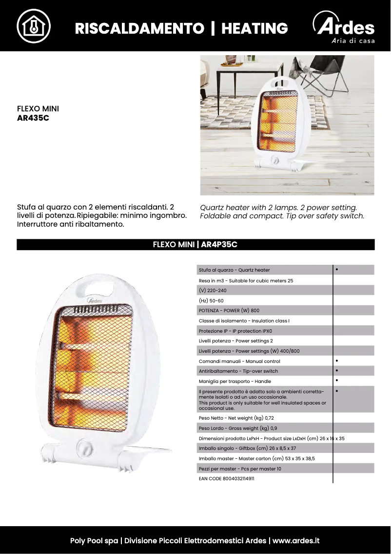 Página nº 1 - Ficha técnica Ardes AR435C