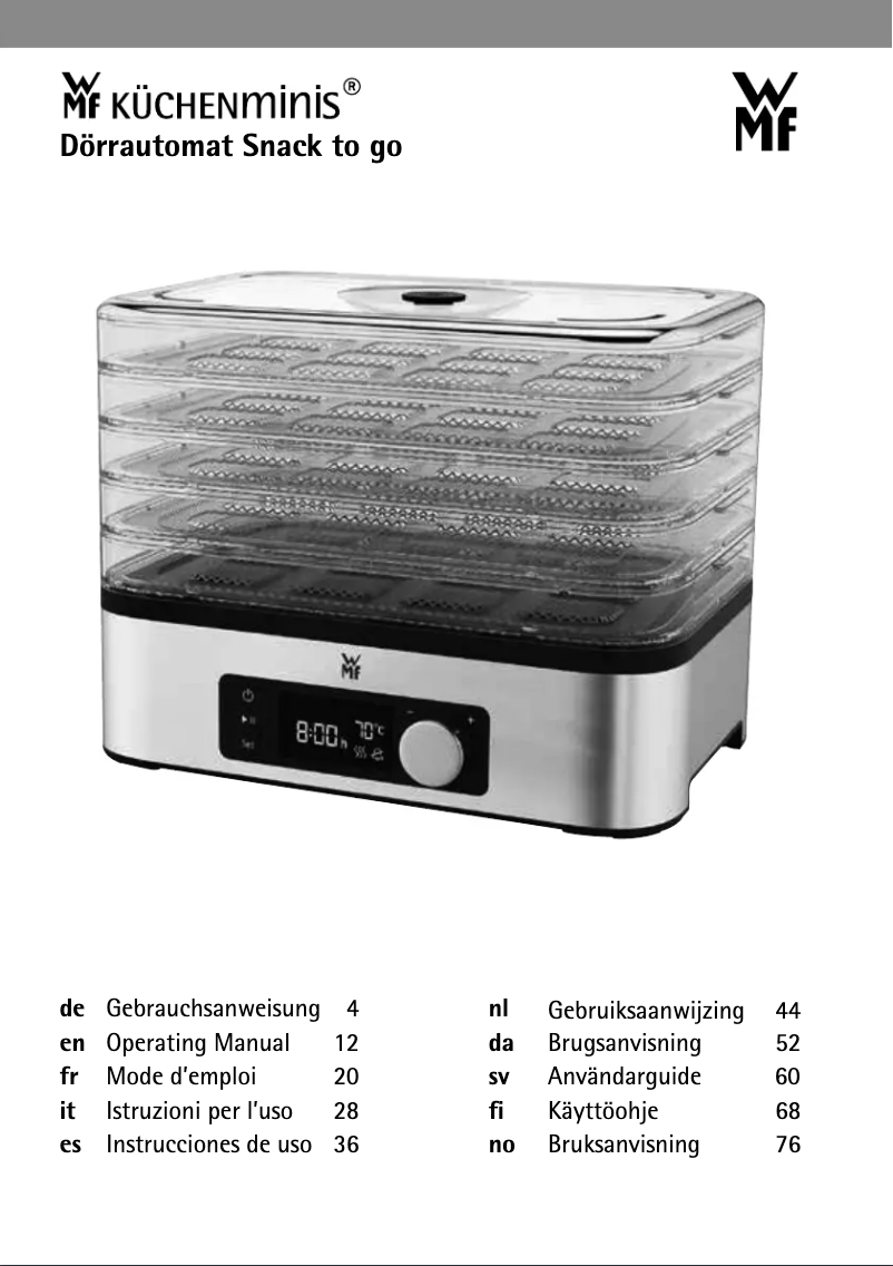 Página 1 del manual Manual de usuario WMF KITCHENminis 04.1525.0011