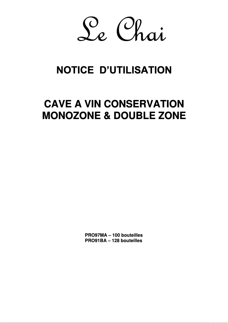 Imagen de la primera página del manual del dispositivo PRO97MA