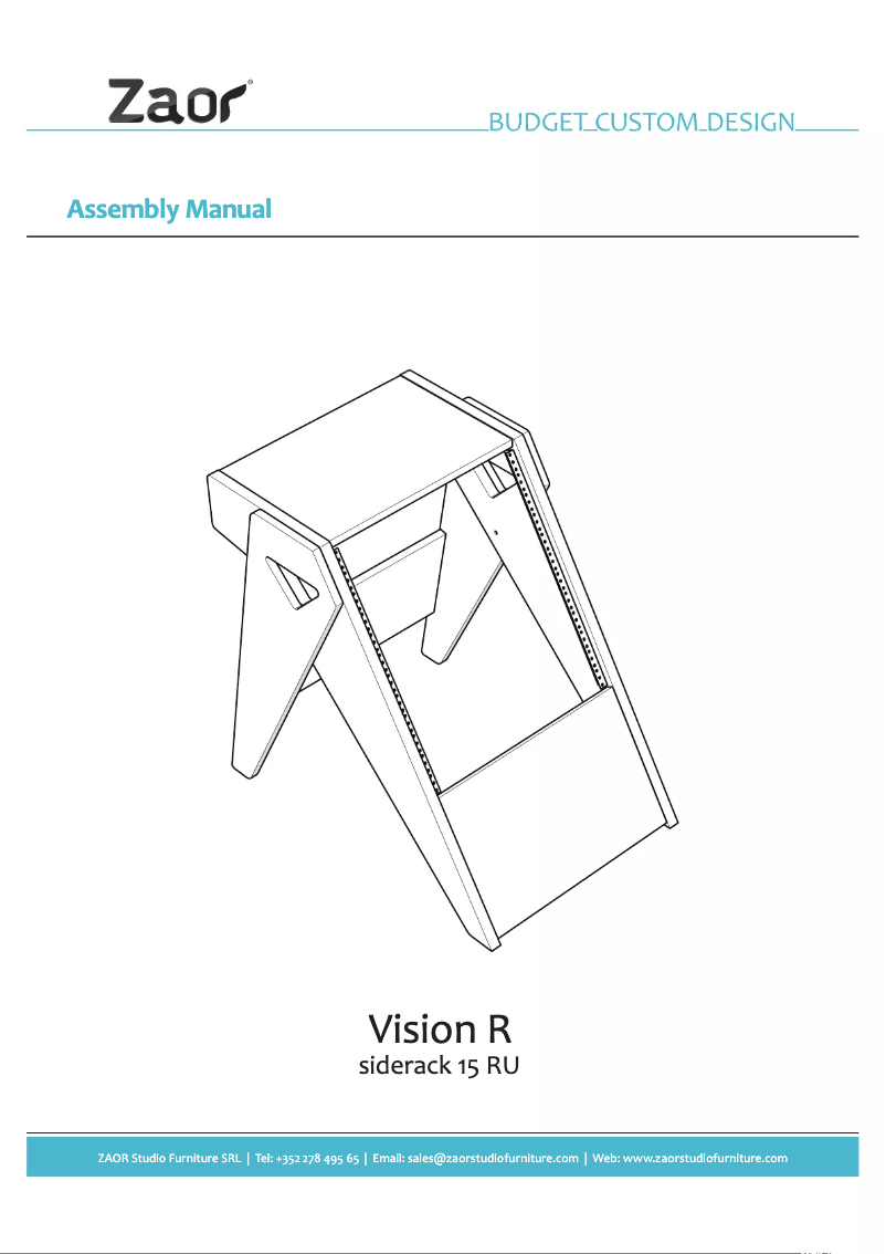Imagen de la primera página del manual del dispositivo Vision R