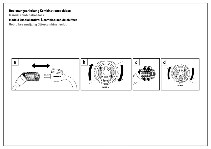 Página 1 del manual Manual de usuario Trelock KS 810