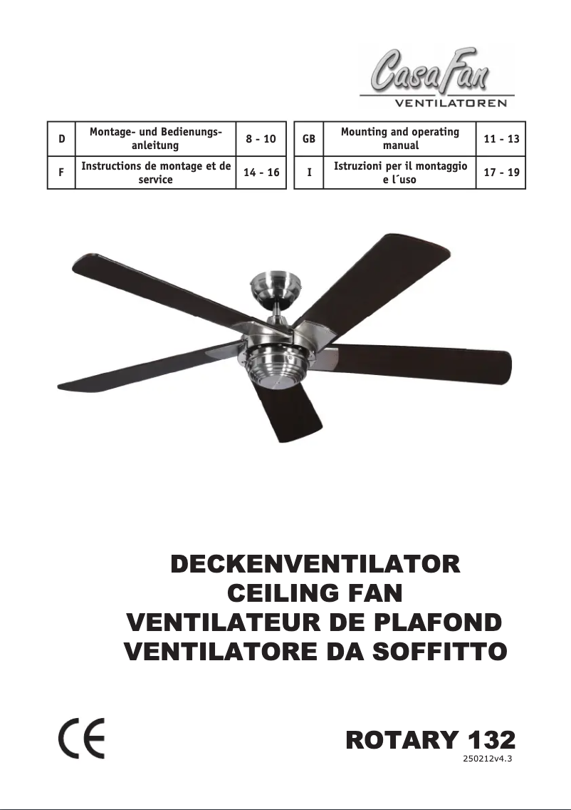 Imagen de la primera página del manual del dispositivo Rotary