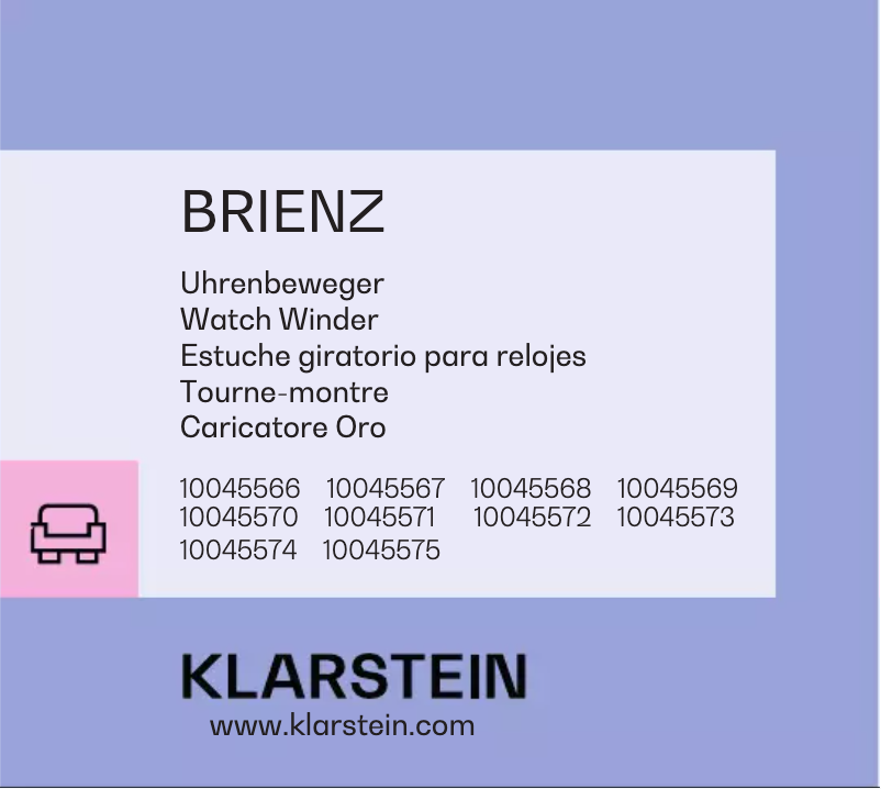 Imagen de la primera página del manual del dispositivo Brienz 1