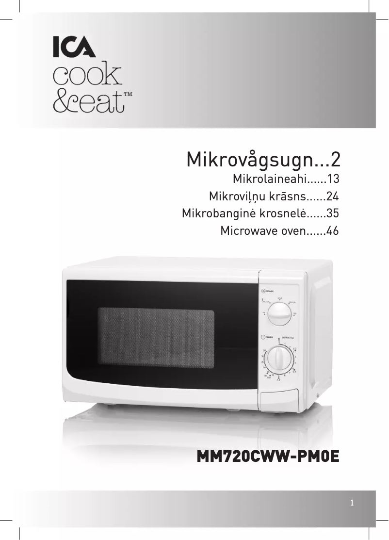 Página 1 del manual Manual de usuario ICA MM720CWW-PM0E