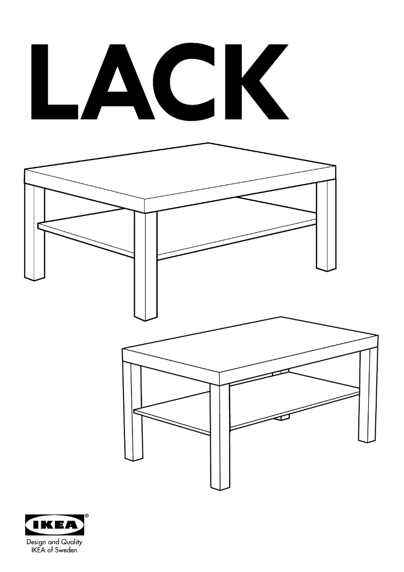 Imagen de la primera página del manual del dispositivo LACK 001.113.38