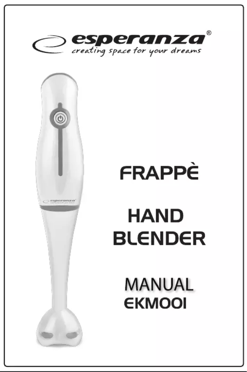 Página 1 del manual Manual de usuario Esperanza Frappè EKM001