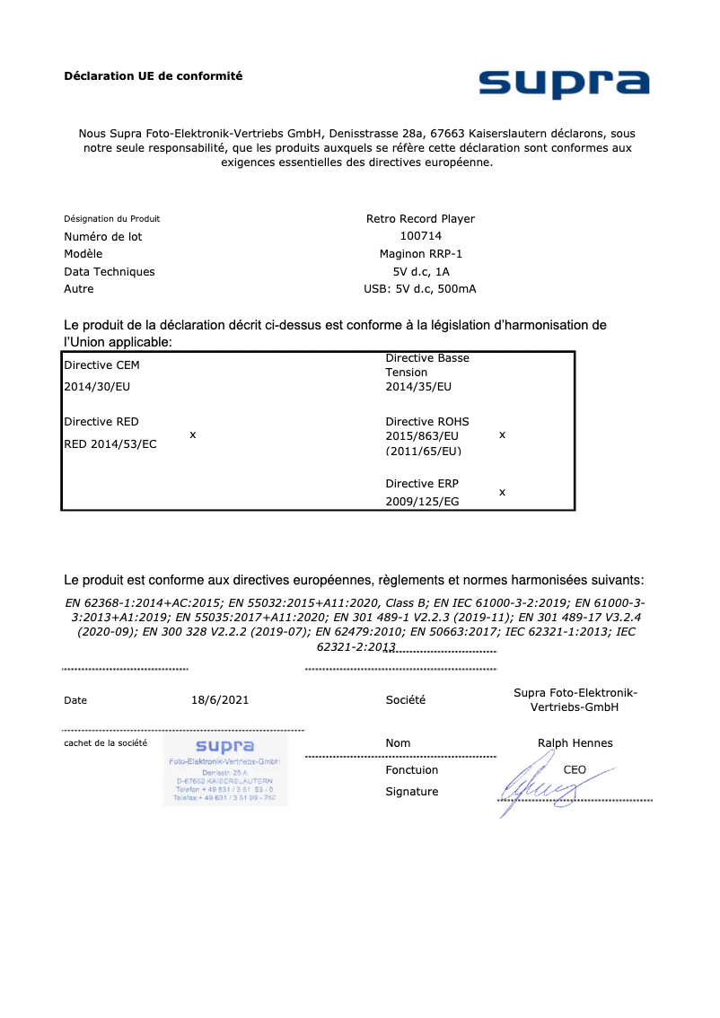 Página 1 del manual Manual de usuario Maginon RRP-1