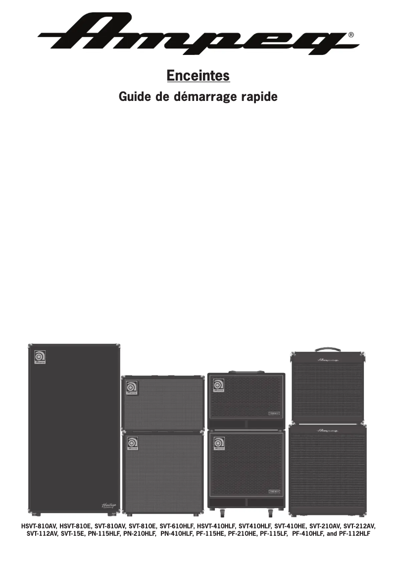 Página 1 del manual Guía de inicio rápido Ampeg SVT-810E