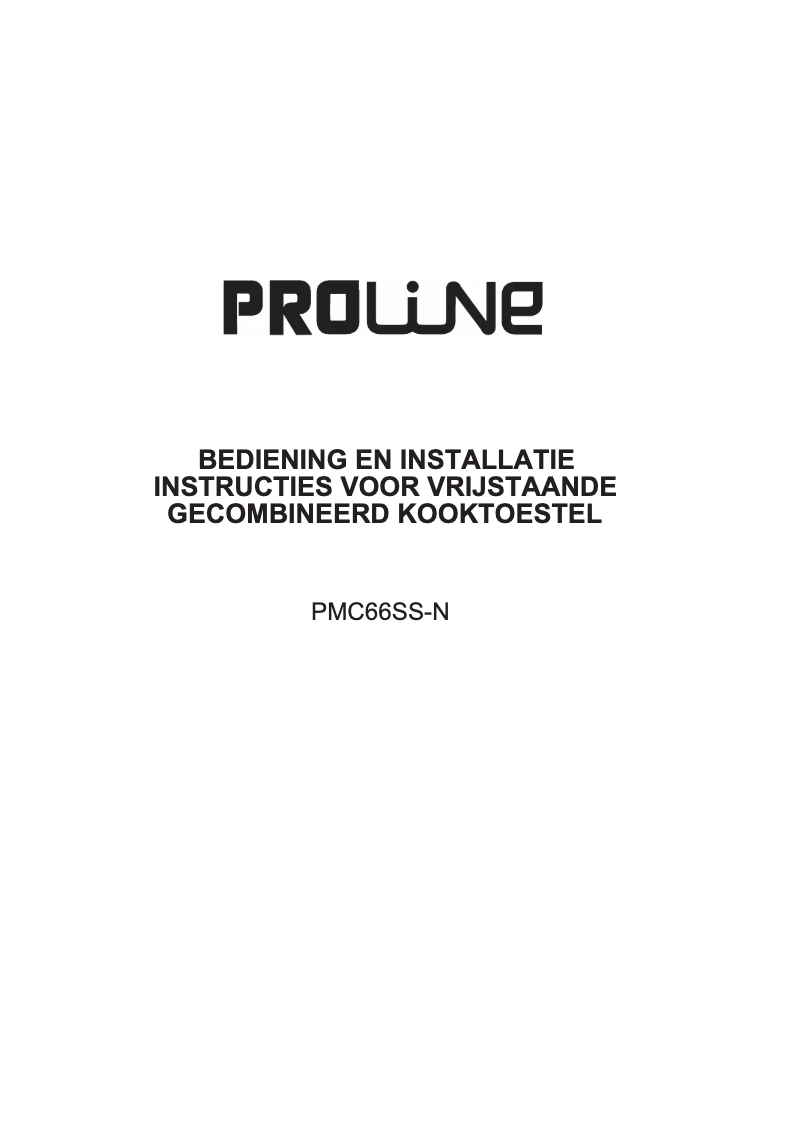 Página 1 del manual Manual de usuario Proline PMC 66SS-N