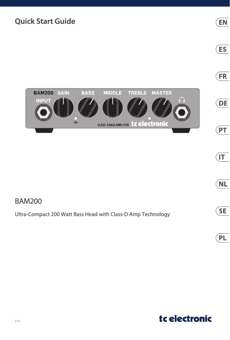 Imagen de la primera página del manual del dispositivo BAM200