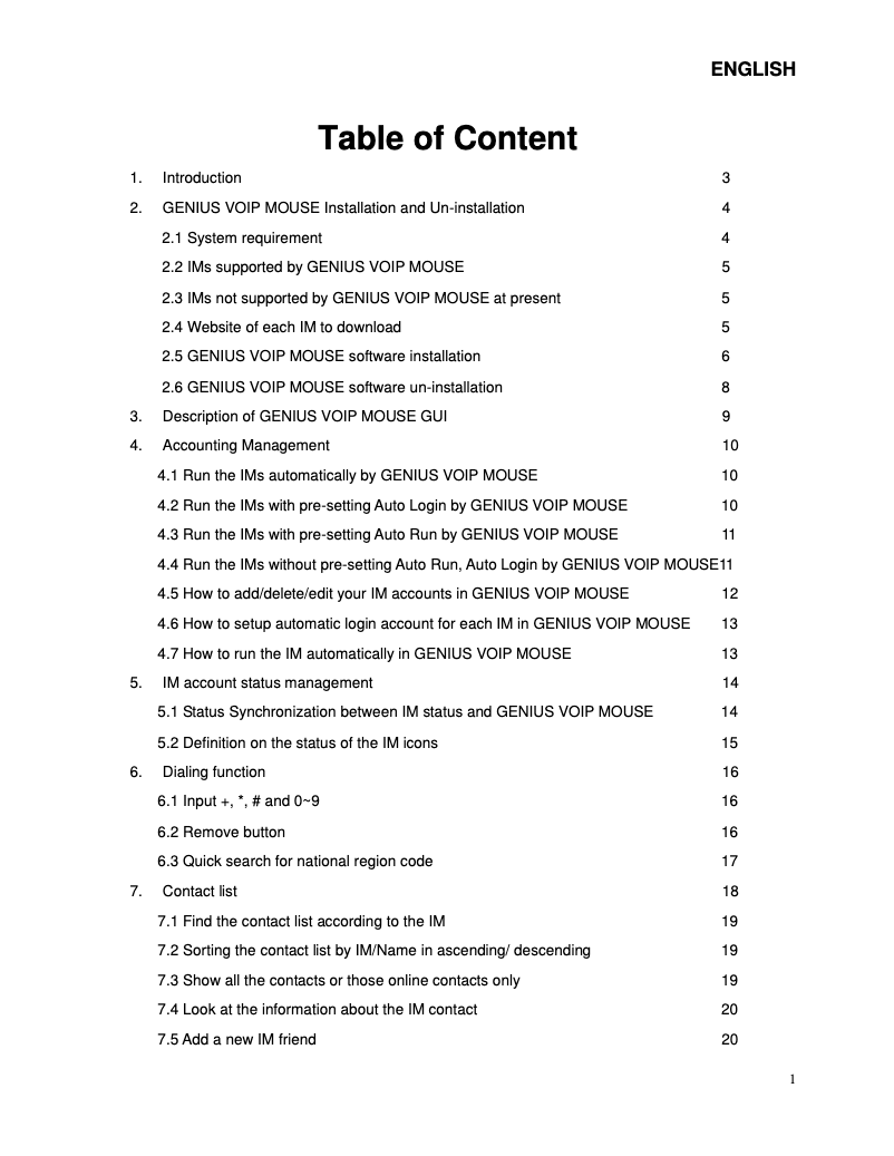 Página 1 del manual Manual de usuario Genius GM-380PU