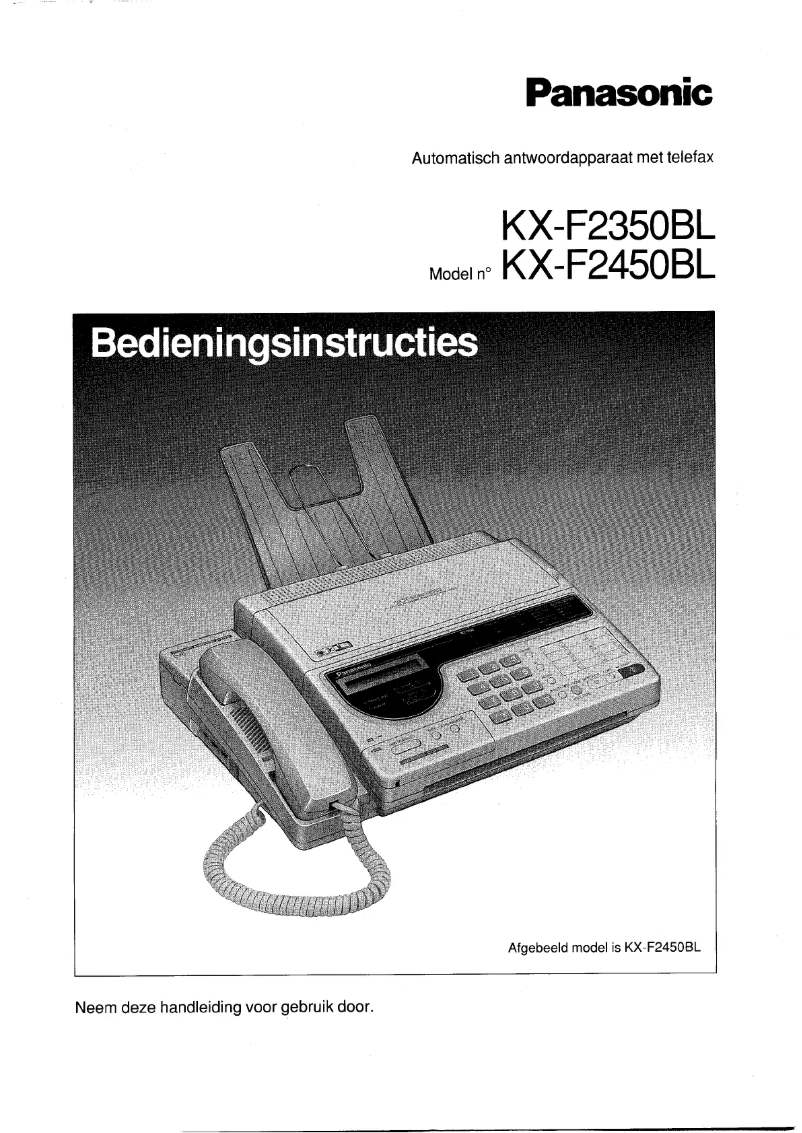 Página 1 del manual Manual de usuario Panasonic KX-F2350