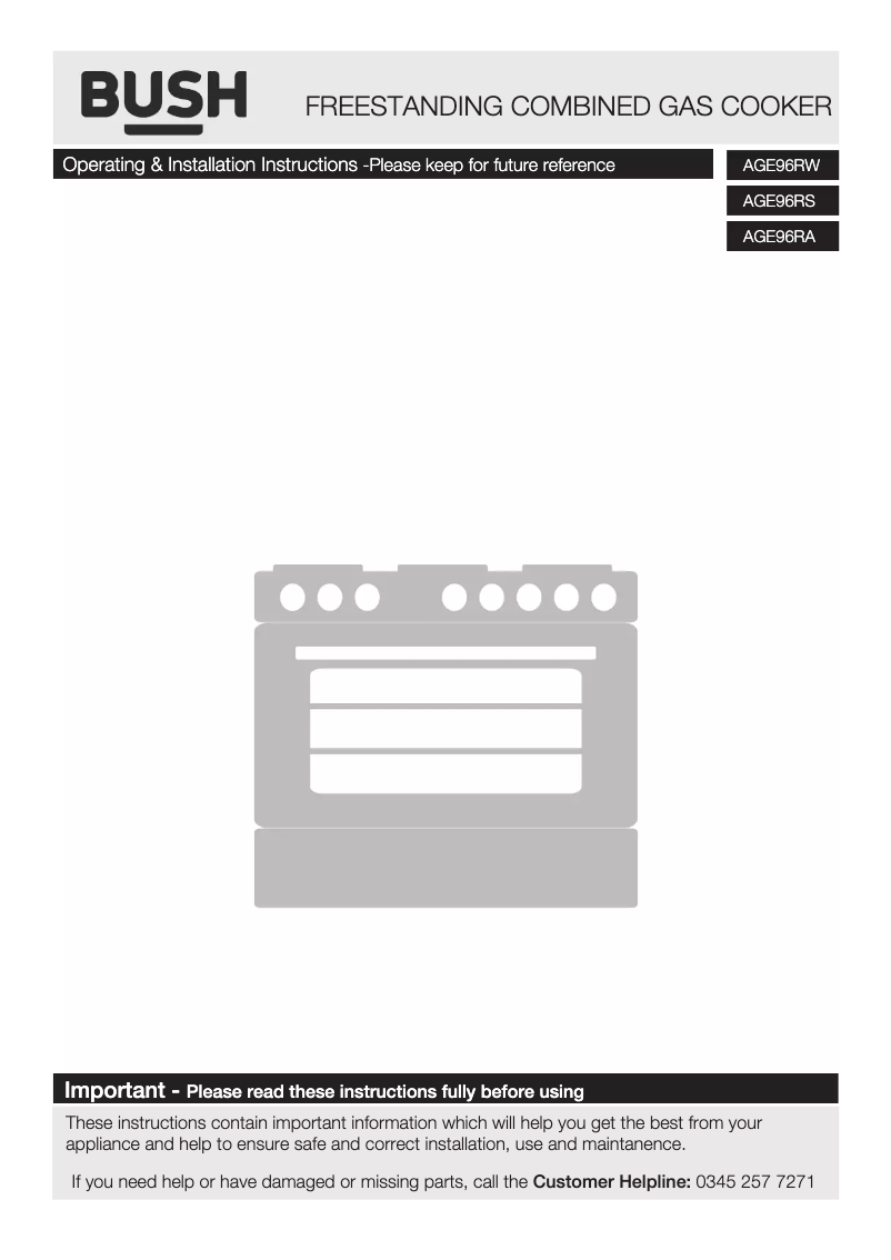 Imagen de la primera página del manual del dispositivo AGE96RS