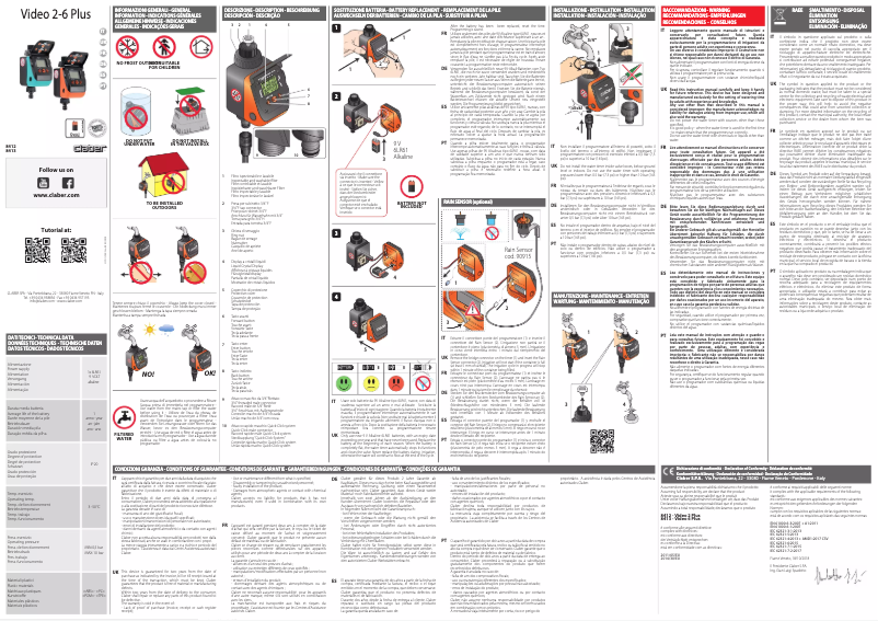 Página nº 1 - Manual de usuario Claber Aquauno Video-2 Plus 8412