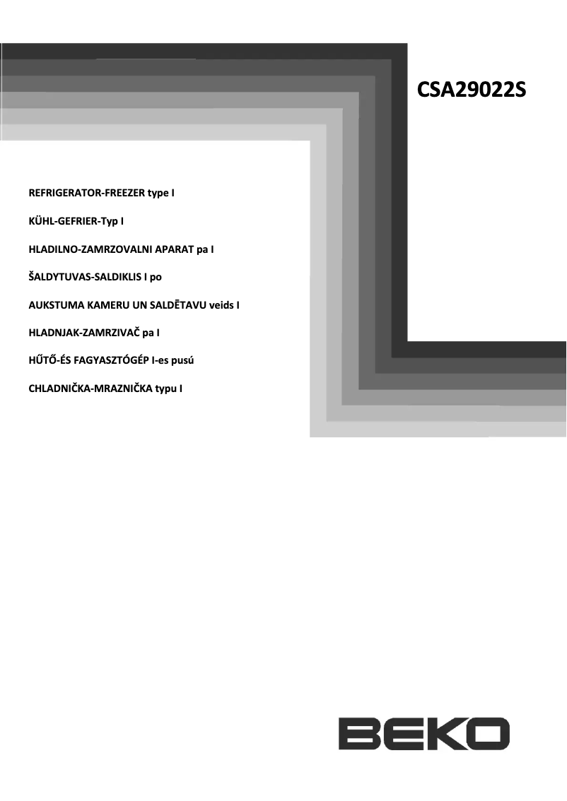 Página 1 del manual Manual de usuario Beko CSA 29022 S
