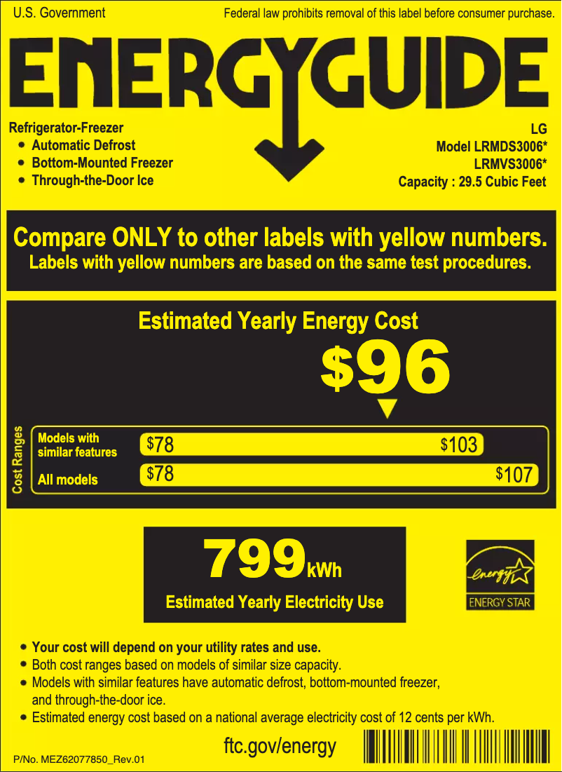Página nº 1 - Etiqueta energética LG LRMDS3006S