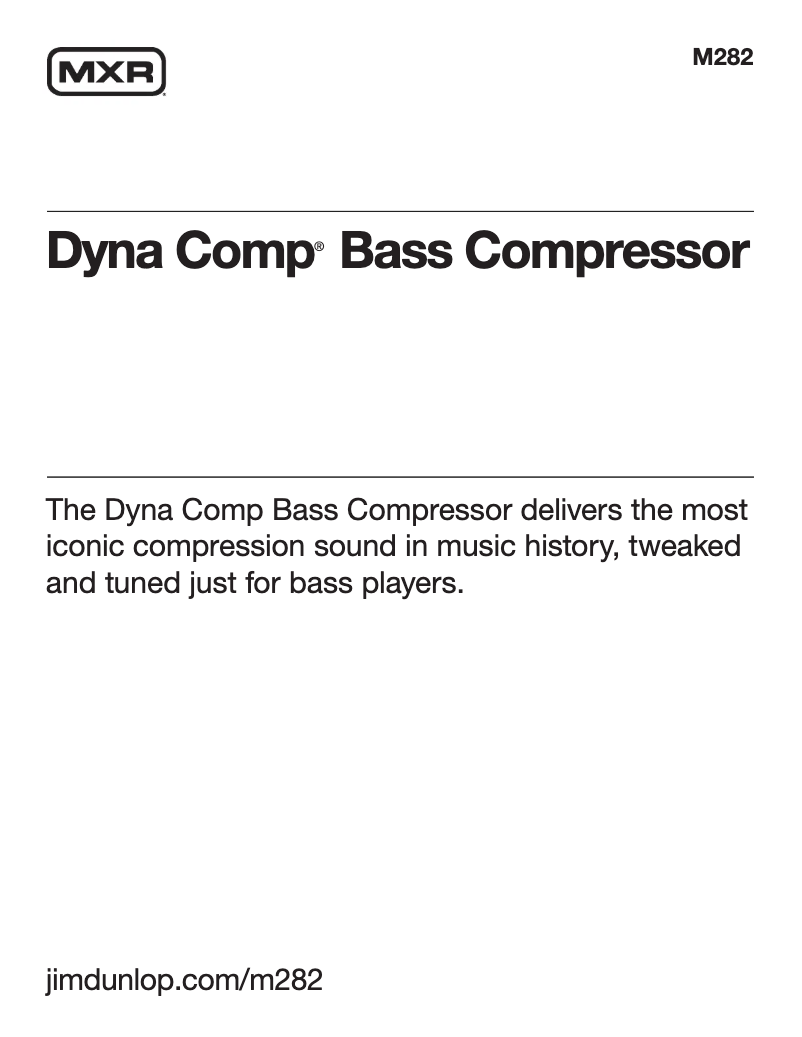 Página nº 1 - Manual de usuario MXR Dyna Comp M282