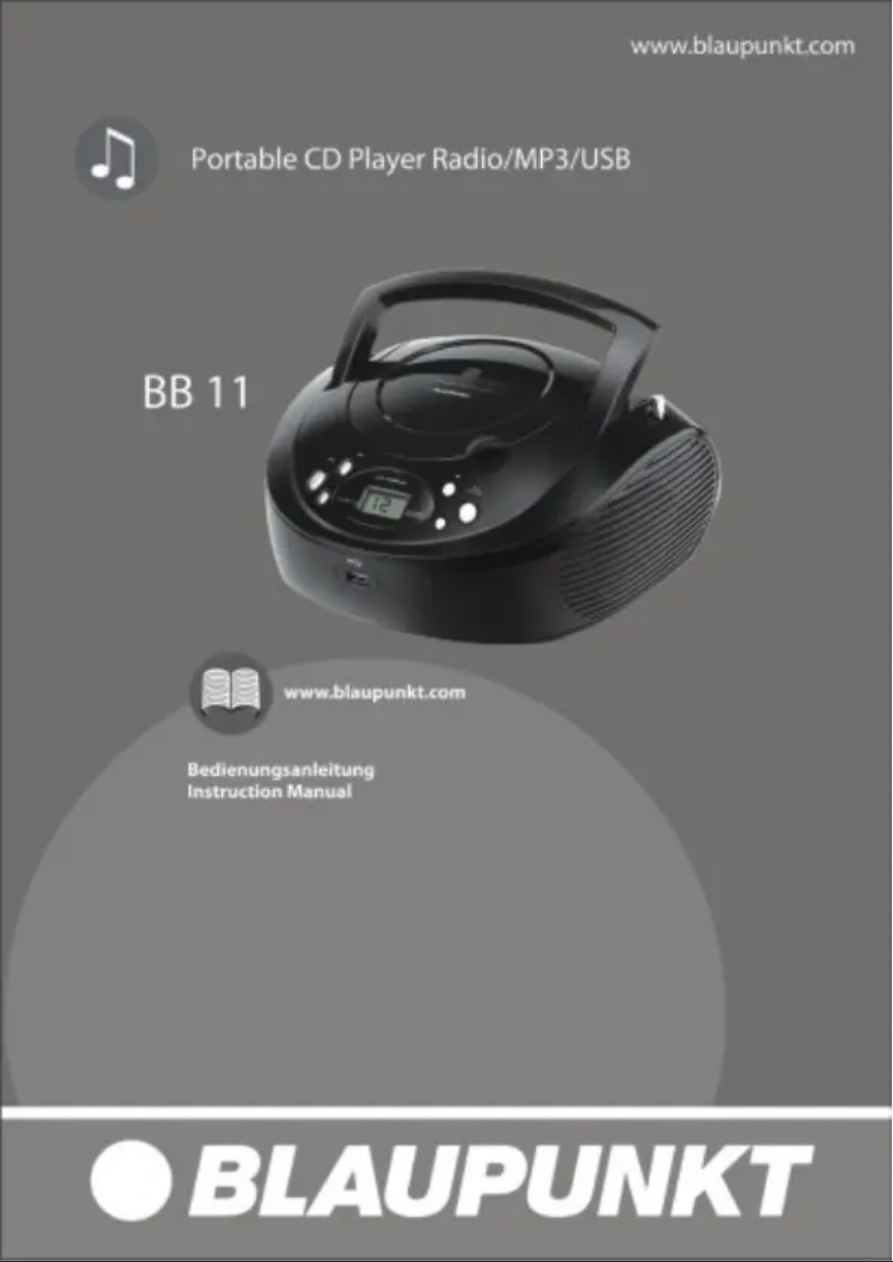 Imagen de la primera página del manual del dispositivo BB11