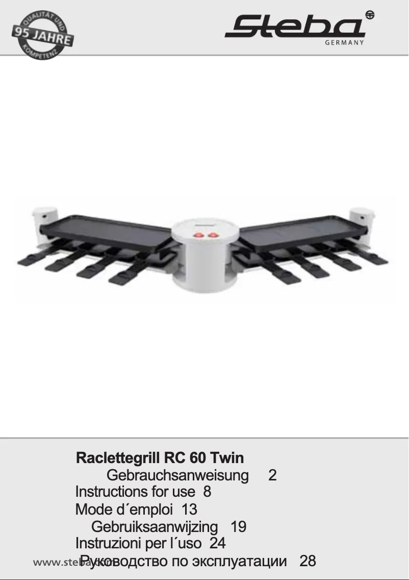 Página 1 del manual Manual de usuario Steba RC 60 TWIN