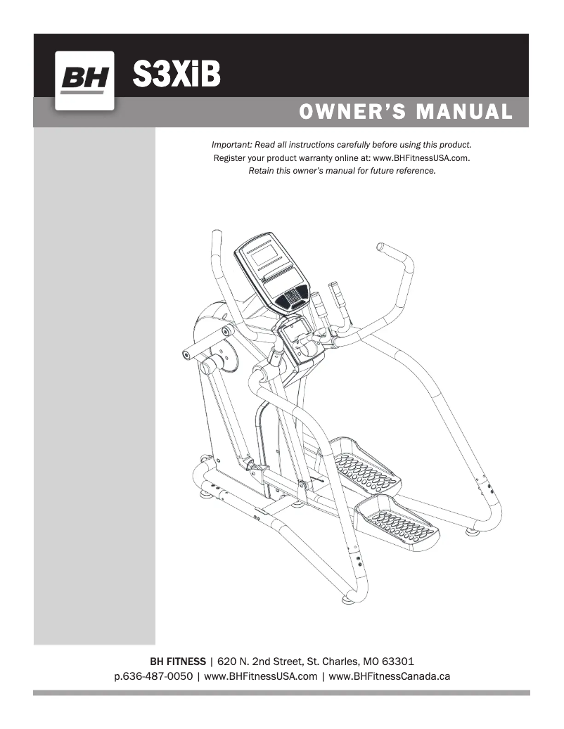 Página nº 1 - Manual de usuario BH Fitness S3XiB