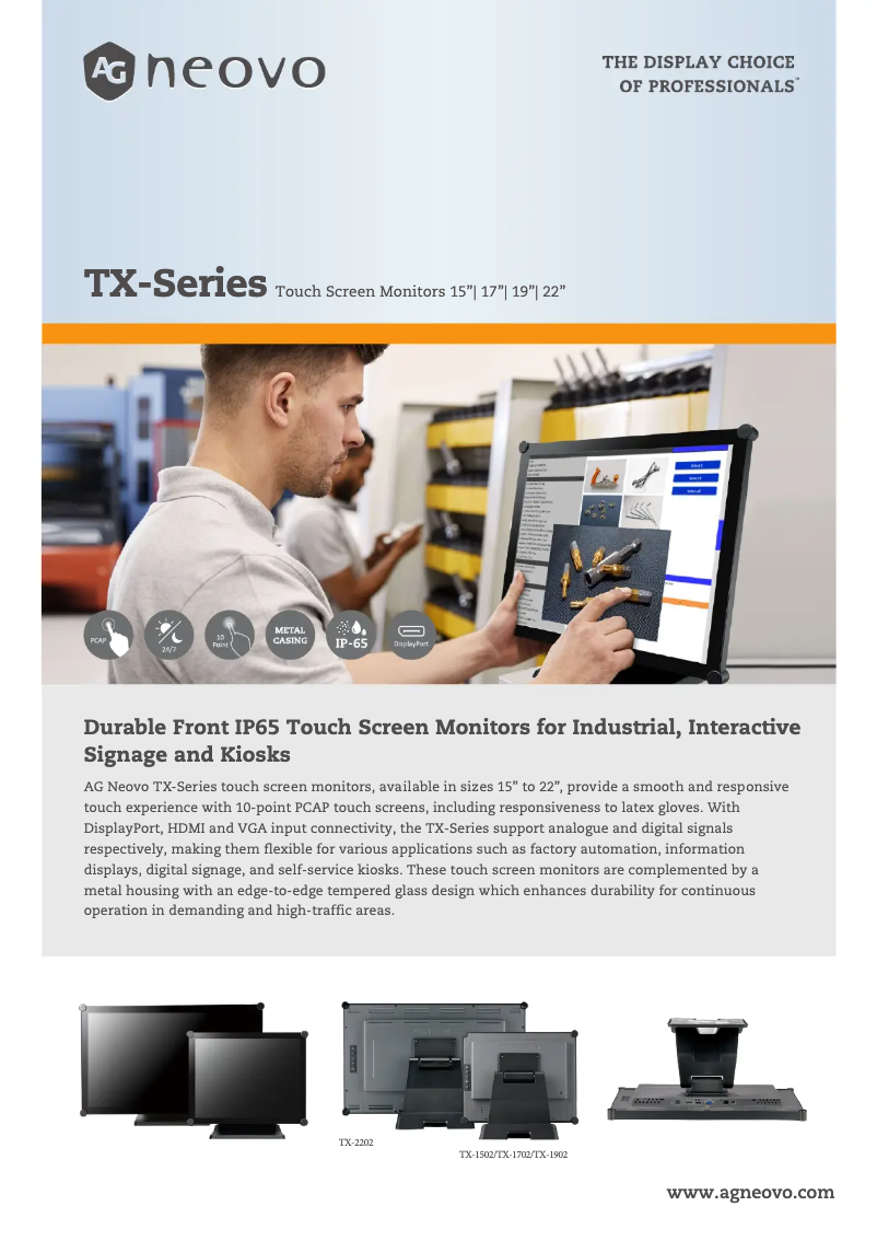 Imagen de la primera página del manual del dispositivo TX-1902