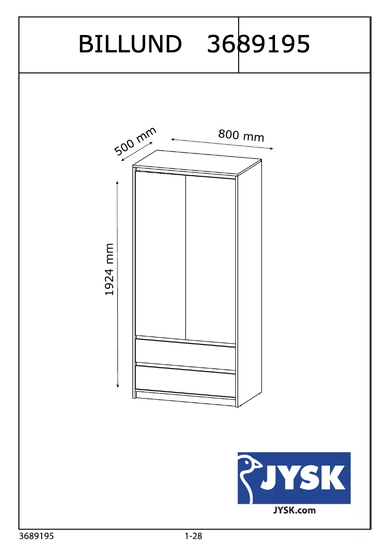 Imagen de la primera página del manual del dispositivo Billund