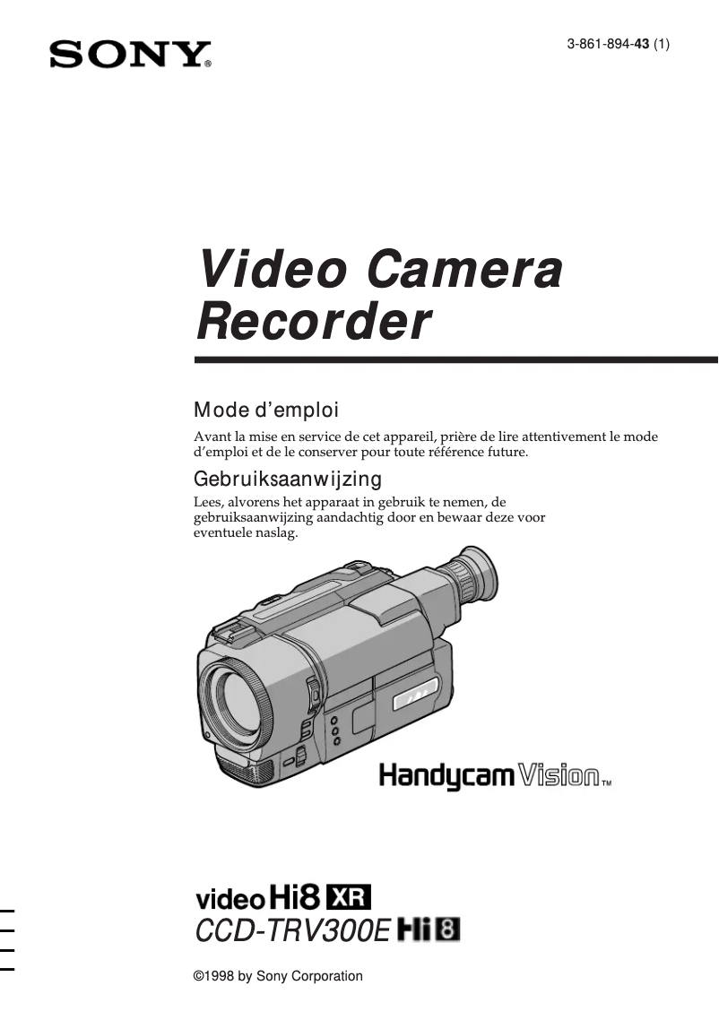 Imagen de la primera página del manual del dispositivo CCD-TRV300E