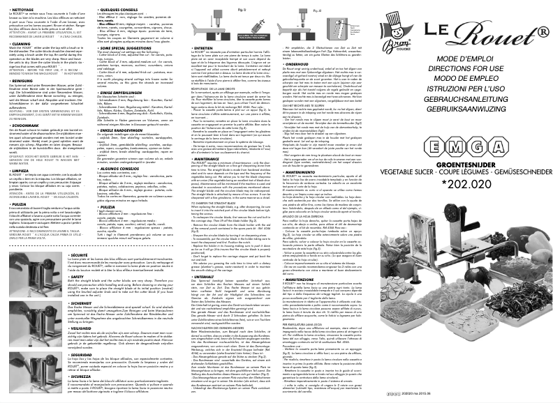 Imagen de la primera página del manual del dispositivo 202020