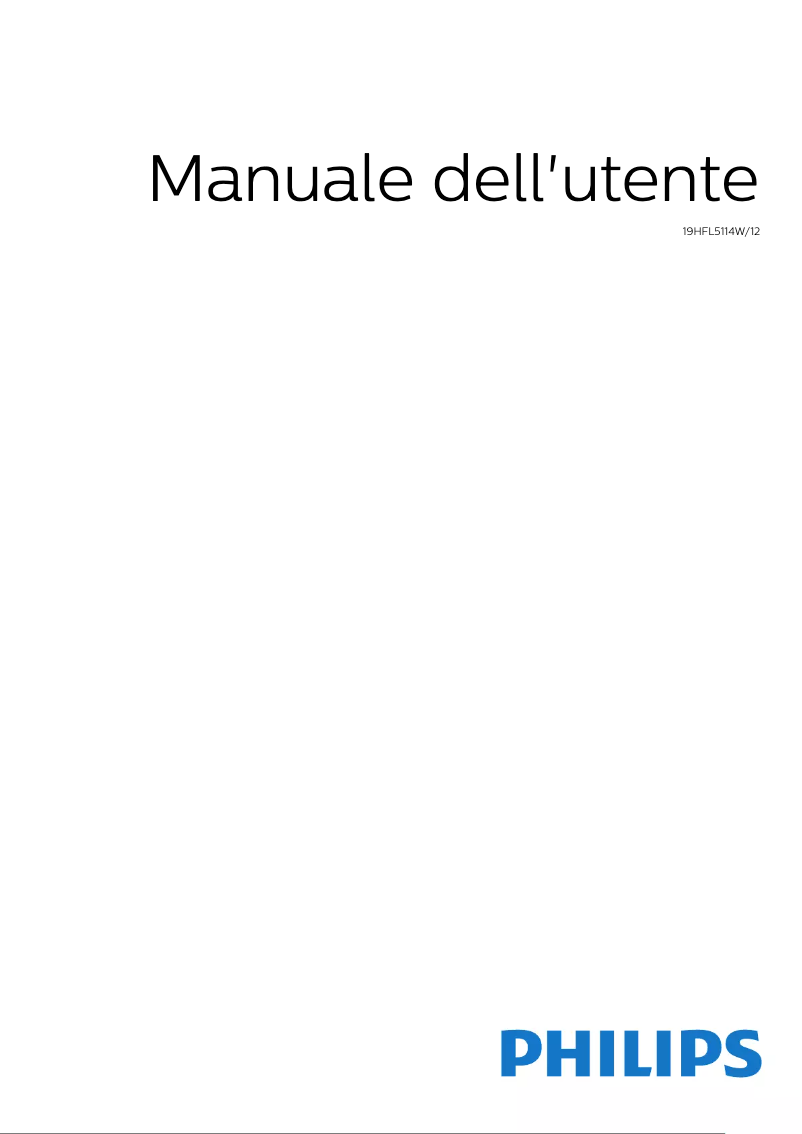Imagen de la primera página del manual del dispositivo 19HFL5114W