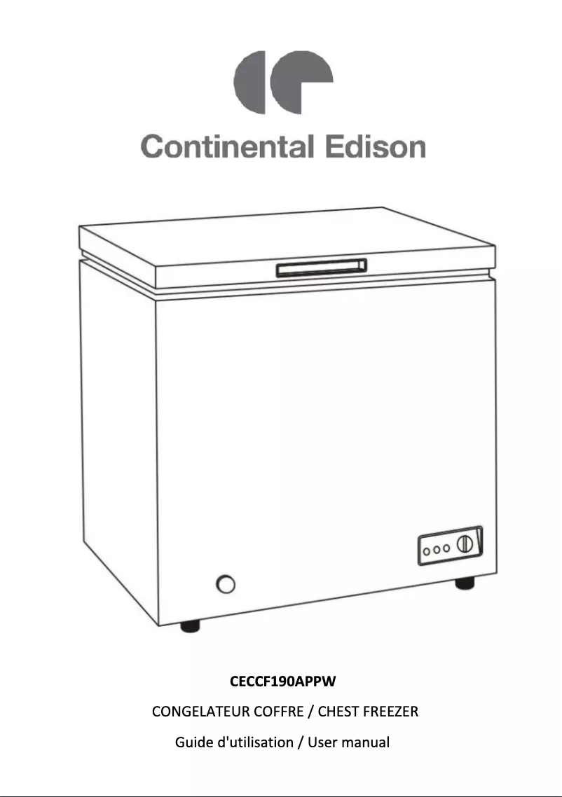 Página 1 del manual Manual de usuario Continental Edison CECCF190APPW