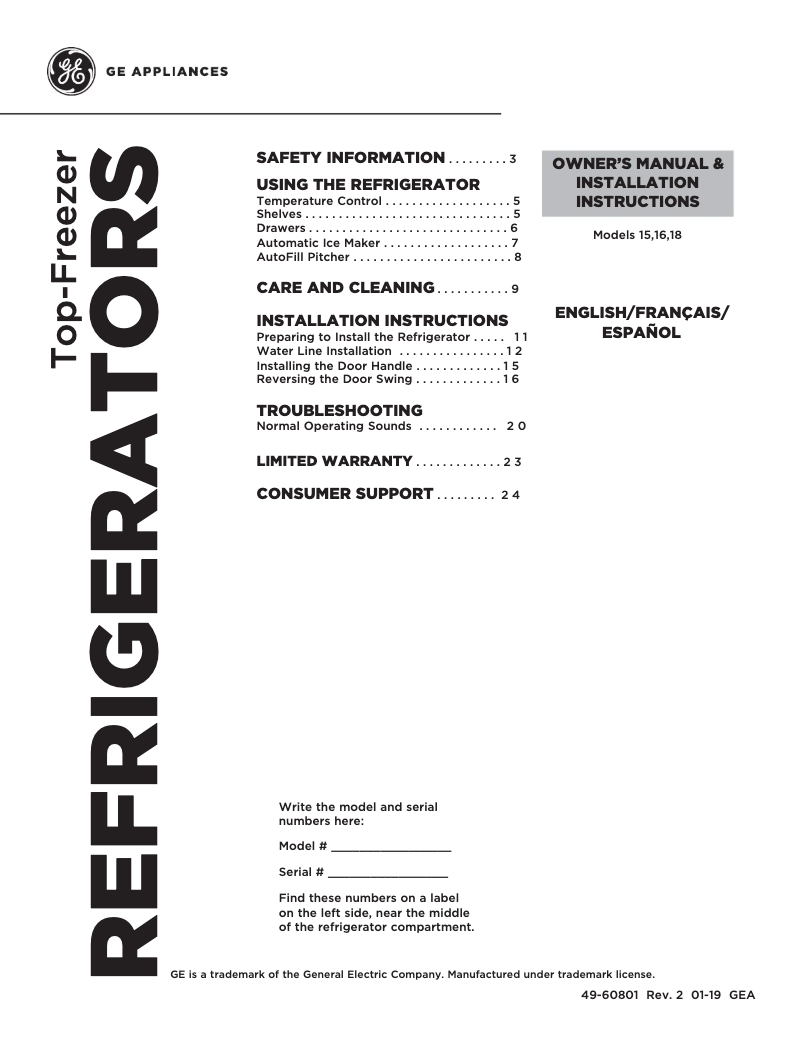 Imagen de la primera página del manual del dispositivo GIE18ETHBB