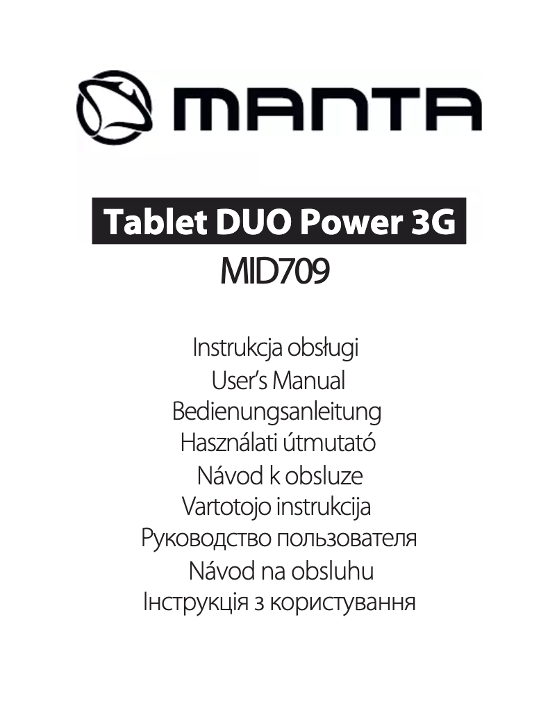 Imagen de la primera página del manual del dispositivo Duo Power 3G MID709