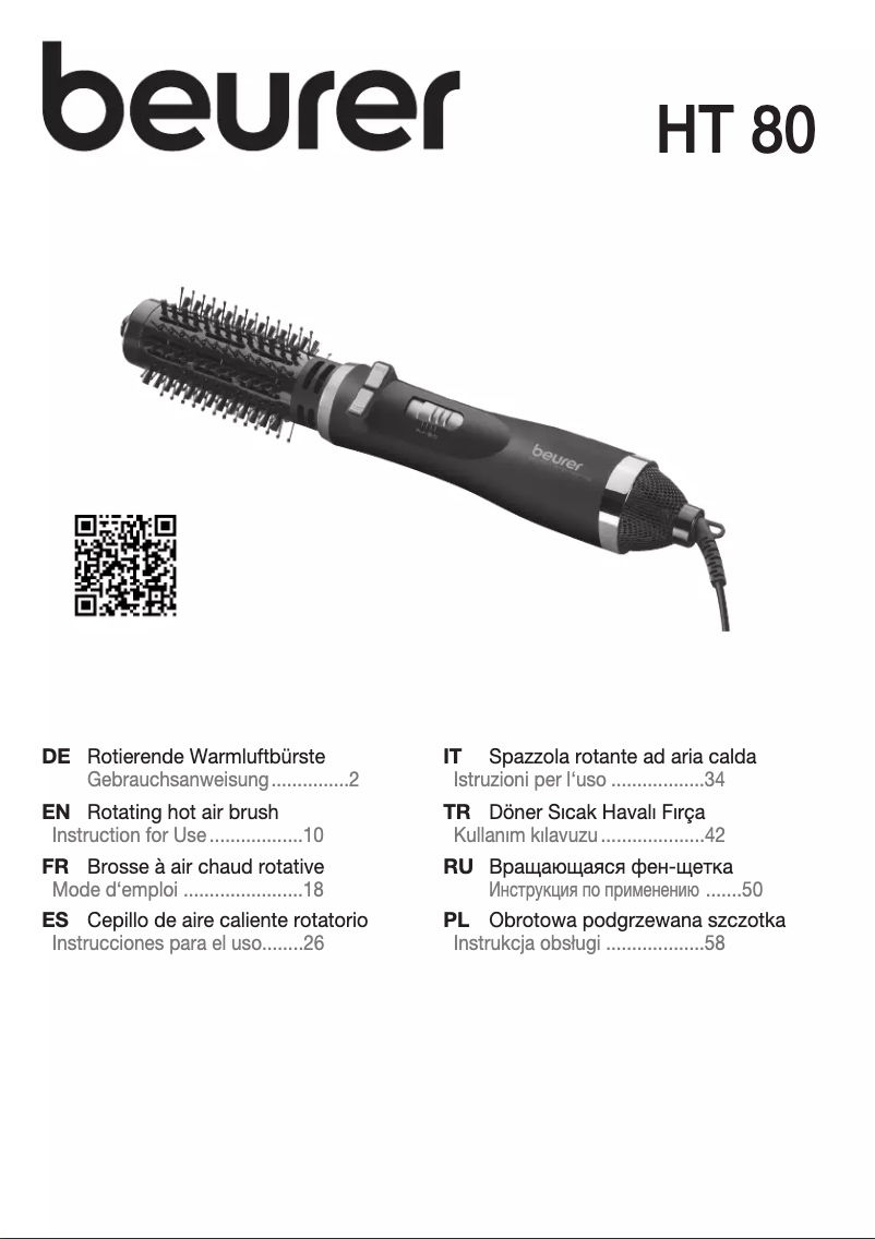 Imagen de la primera página del manual del dispositivo HT 80
