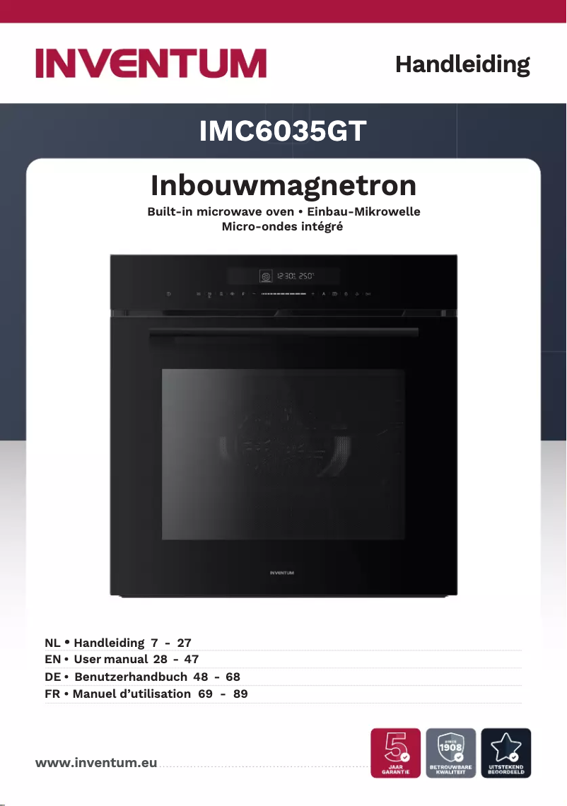 Página 1 del manual Manual de usuario Inventum IMC6035GT