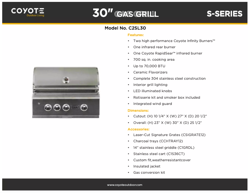 Imagen de la primera página del manual del dispositivo C2SL30LP