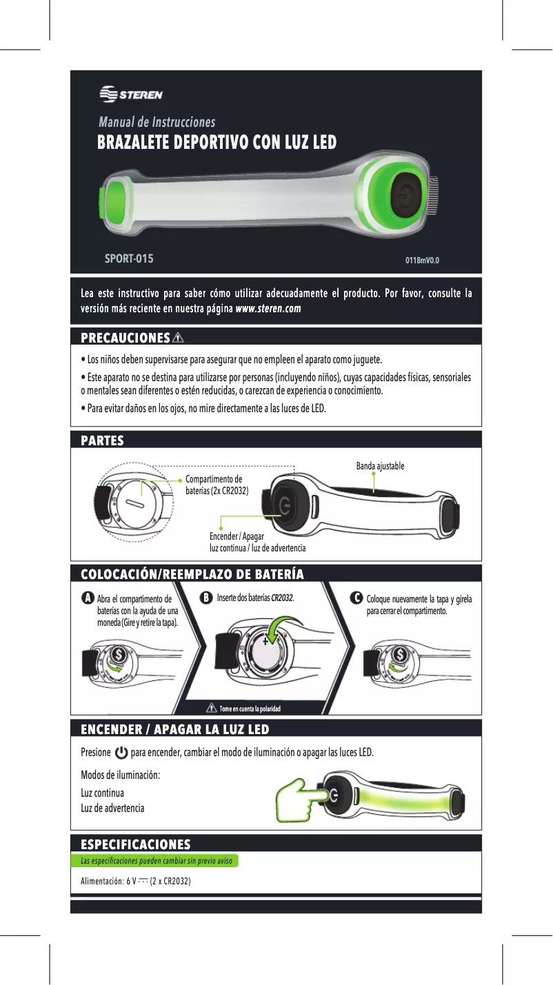 Página nº 1 - Manual de usuario Steren SPORT-015CVE