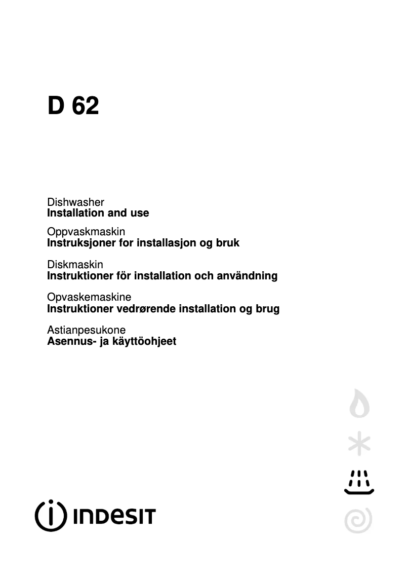 Página 1 del manual Manual de usuario Indesit D 62 EU