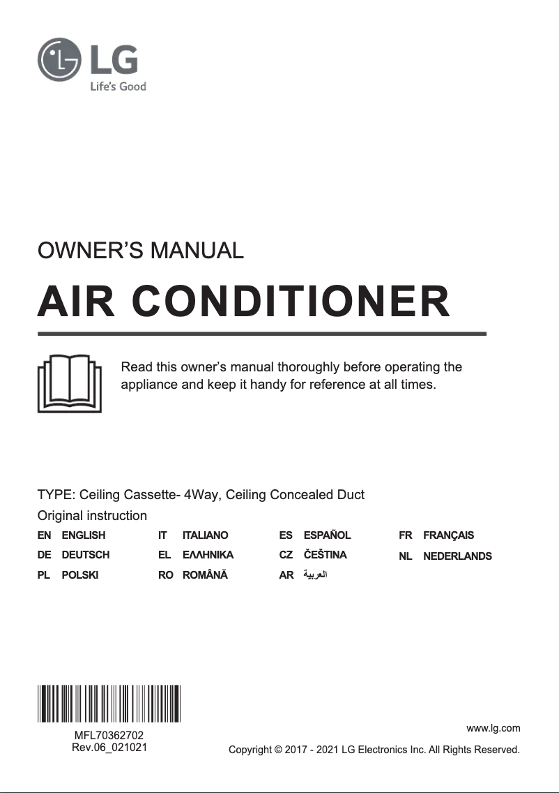 Página 1 del manual Manual de usuario LG MT06AH