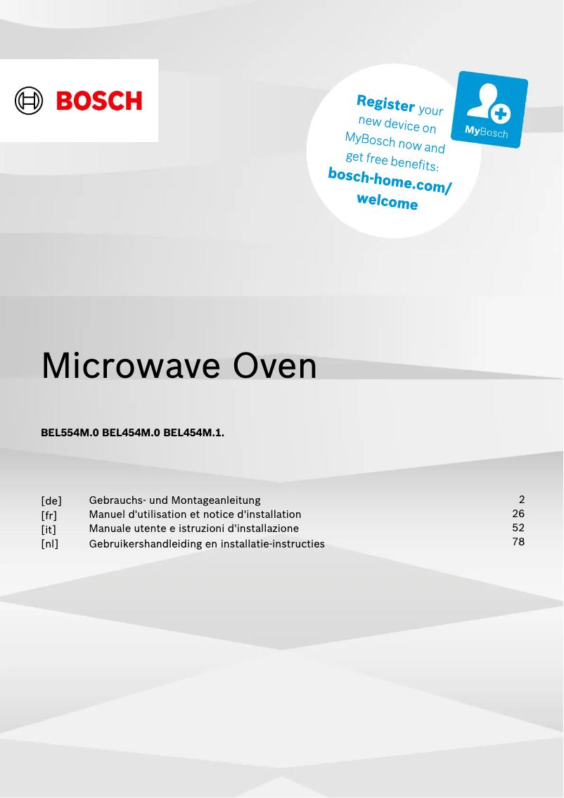 Página 1 del manual Manual de usuario Bosch BEL554MS0