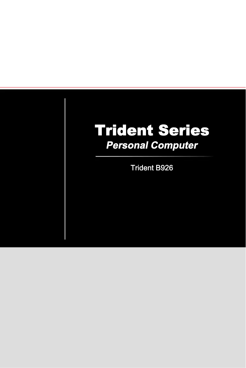 Imagen de la primera página del manual del dispositivo Trident A Plus 9th