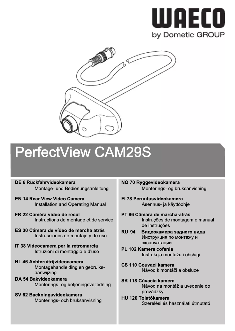 Página 1 del manual Manual de usuario Waeco PerfectView CAM29S