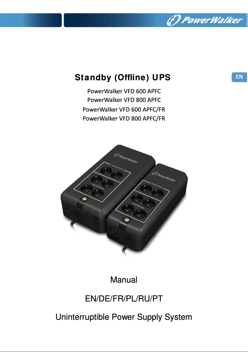Imagen de la primera página del manual del dispositivo VFD 600 APFC