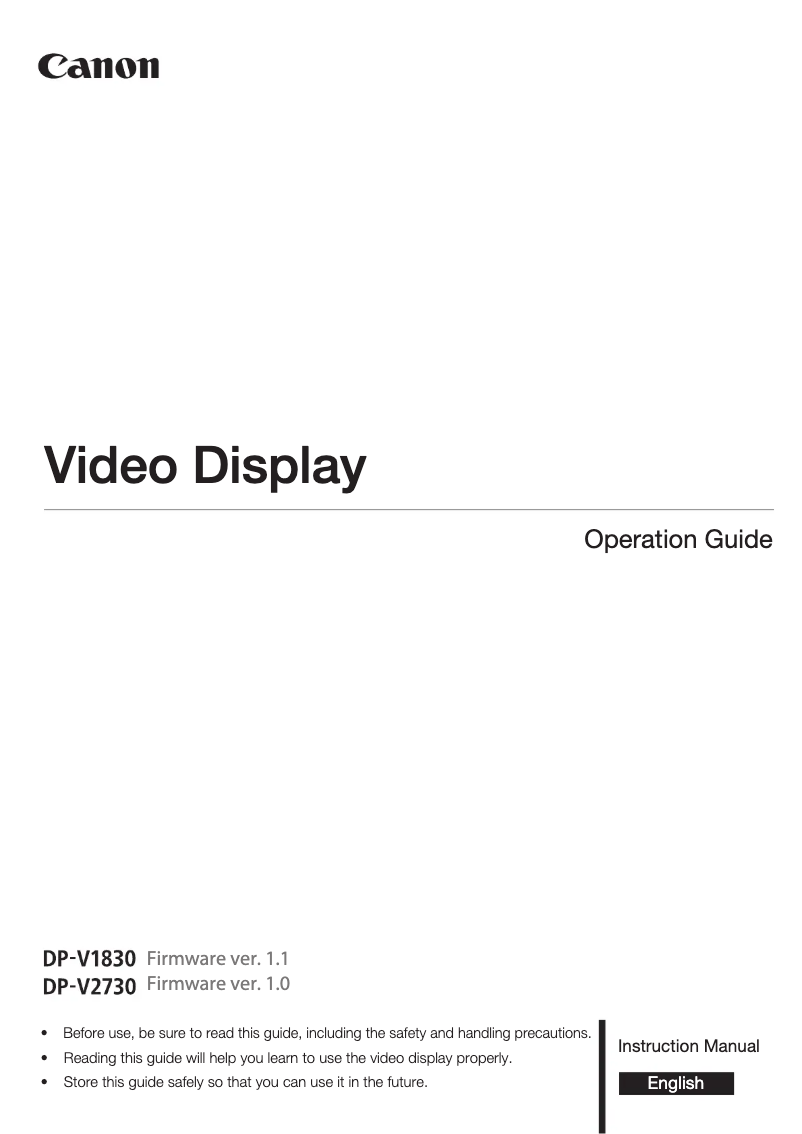 Imagen de la primera página del manual del dispositivo DP-V1830