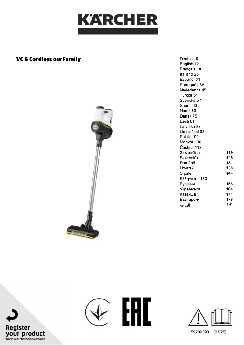 Página 1 del manual Manual de usuario Kärcher VC 6