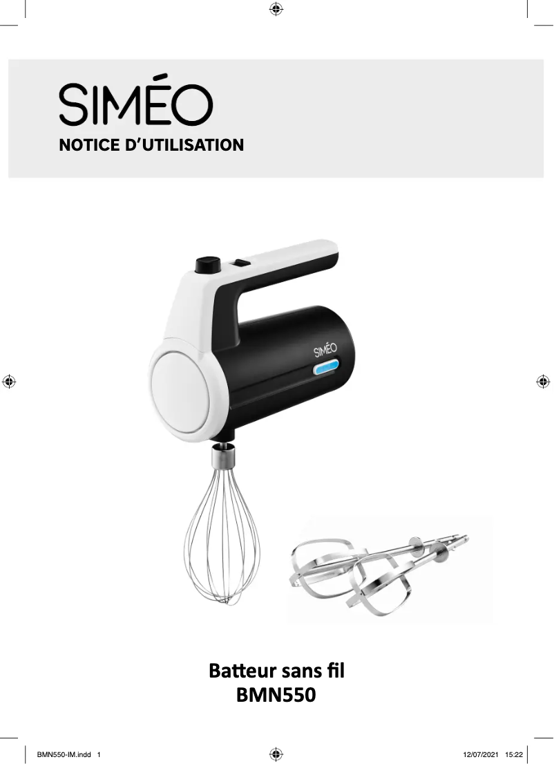 Página 1 del manual Manual de usuario Siméo BMN550