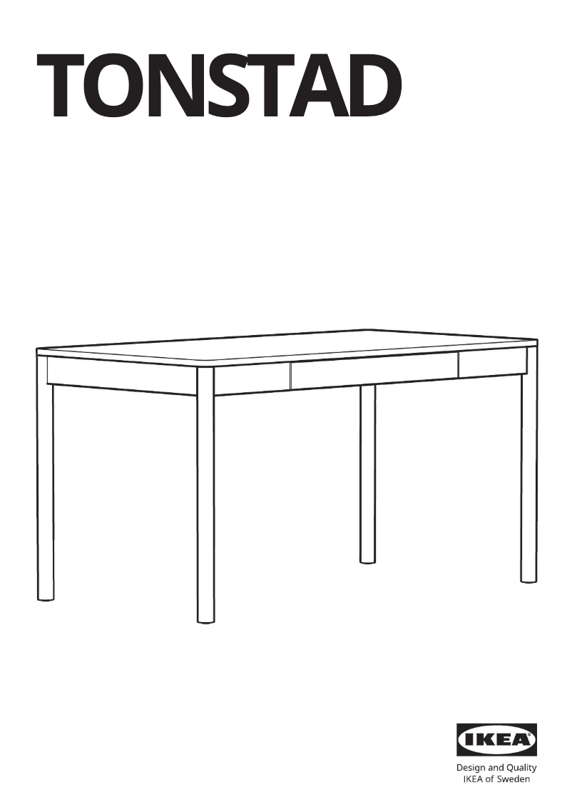 Página 1 del manual Manual de usuario Ikea TONSTAD 305.381.98