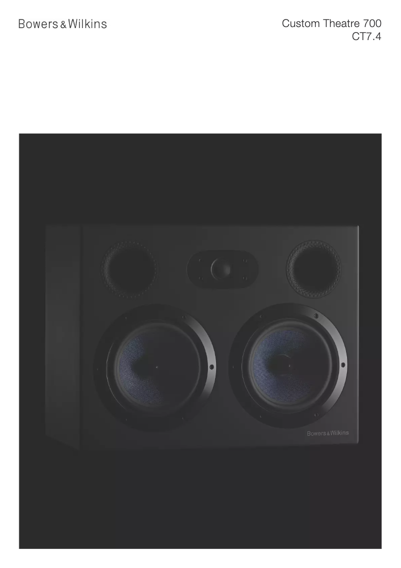 Imagen de la primera página del manual del dispositivo Custom Theatre 700