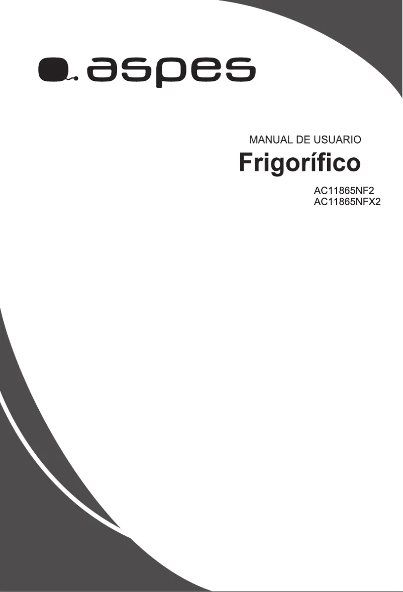 Página 1 del manual Manual de usuario Aspes AC11865NFX2
