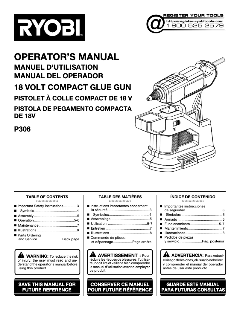 Imagen de la primera página del manual del dispositivo P306