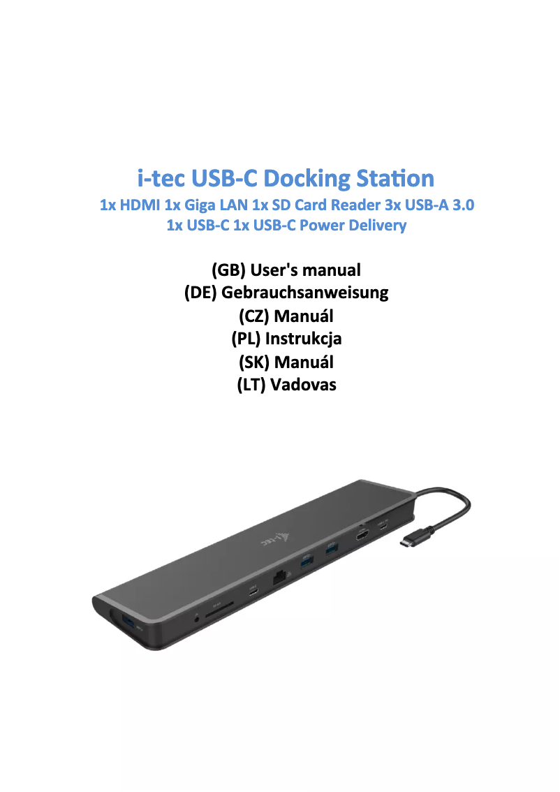 Imagen de la primera página del manual del dispositivo C31FLATDOCKPD